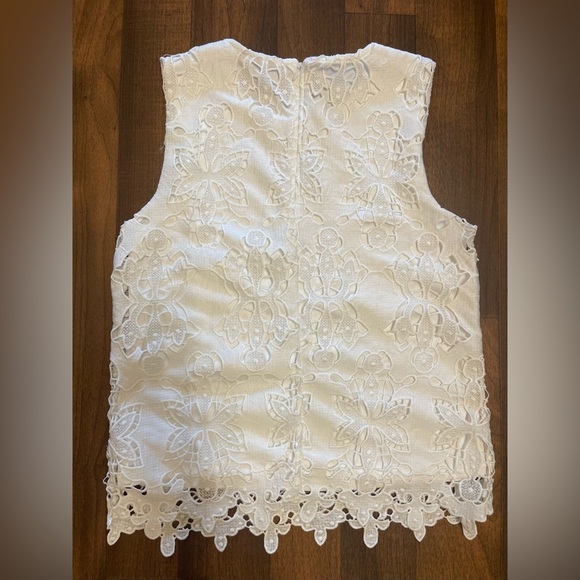 H&M White Sleeveless Embellished Blouse - Picture 5 of 10